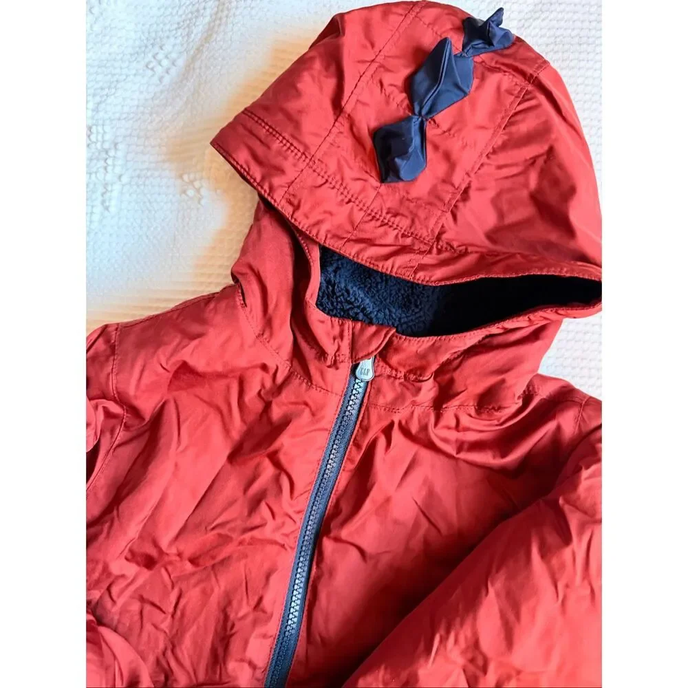 Baby Gap 4T Sherpa Lined Hooded Zip Jacket Red